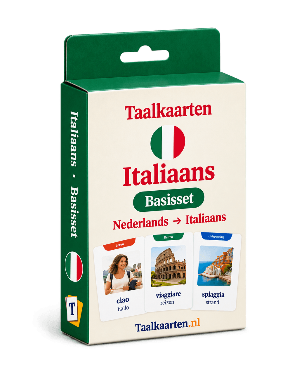 Italiaanse Basisset, doos voor- en achterkant