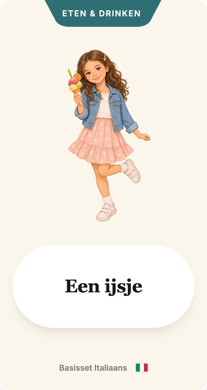 Taalkaart een ijsje