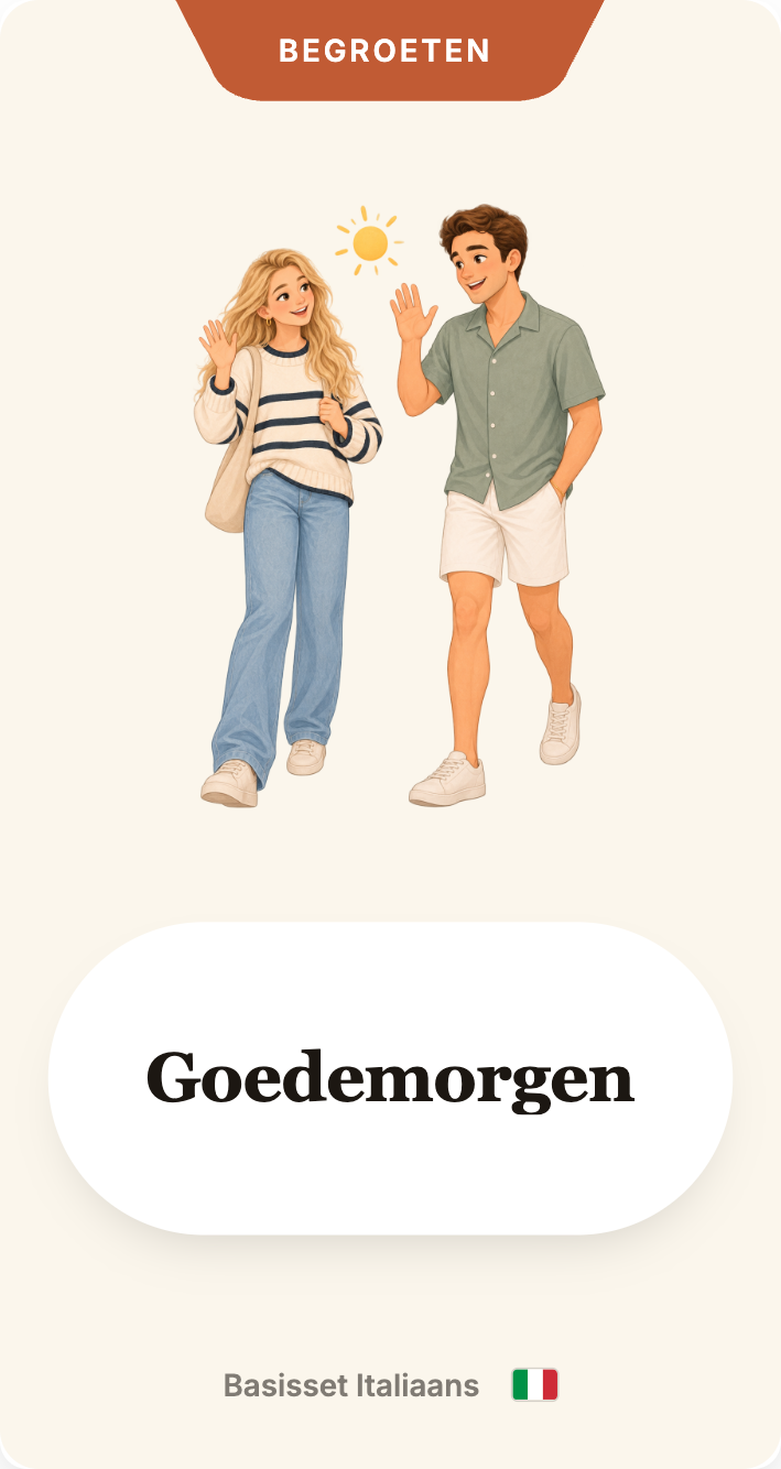 Taalkaart goedemorgen